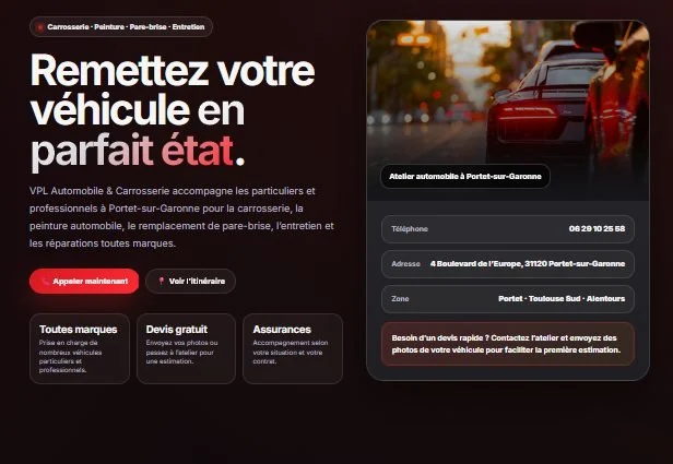 Aperçu du projet VPL Motors