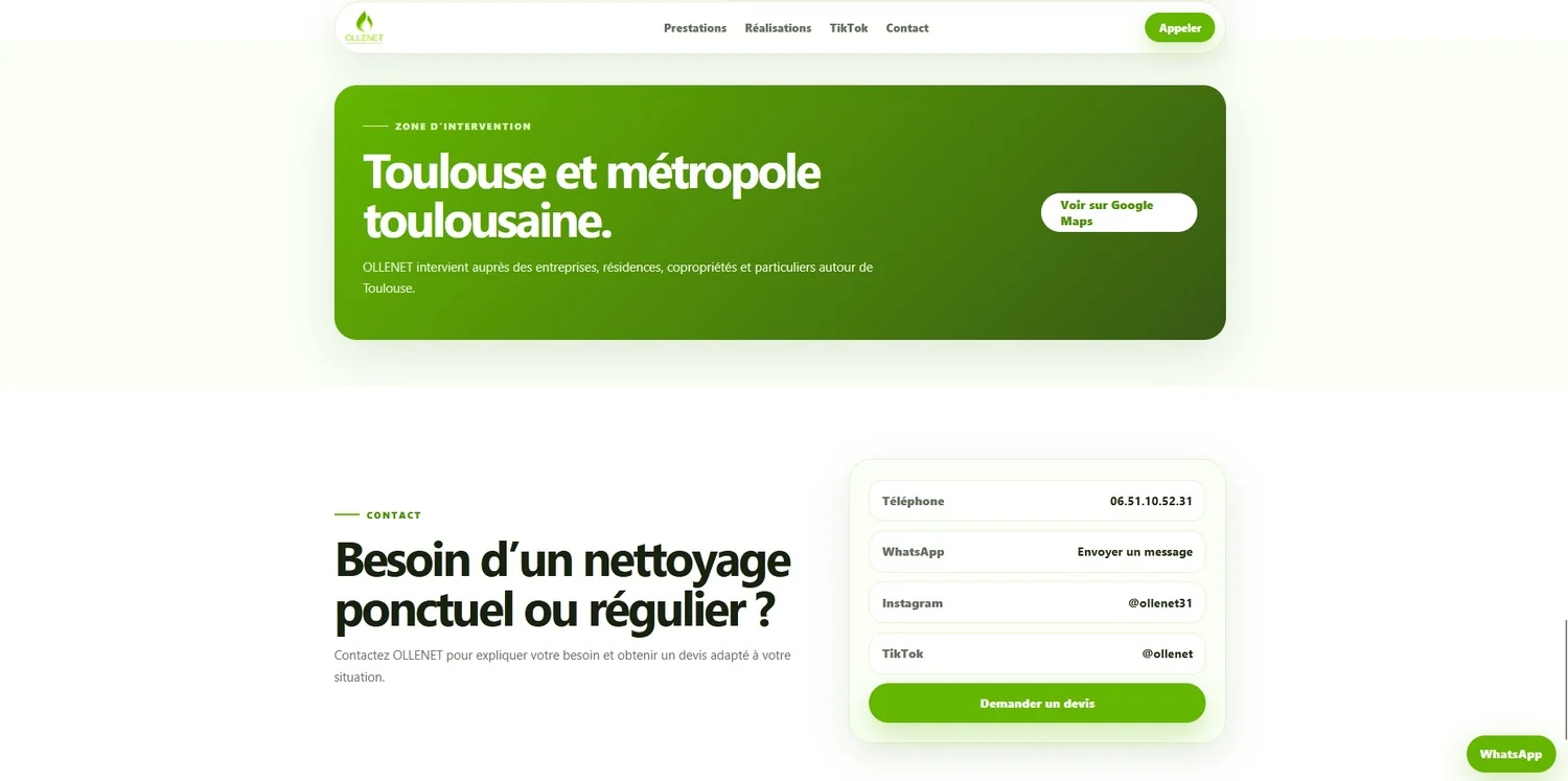 Aperçu du projet Ollenet